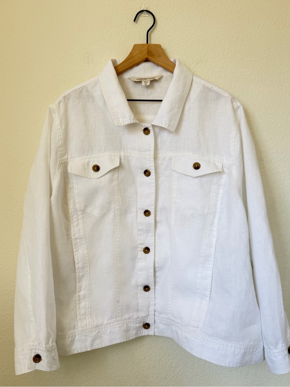 Coldwater Creek Journeys Lightweight Washable Linen Jacket 3X - Picture 9 of 11